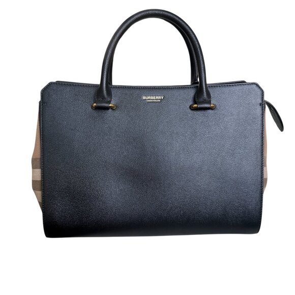 Burberry Banwell Black Leather Shoulder Bag Handbag - Picture 7 of 16